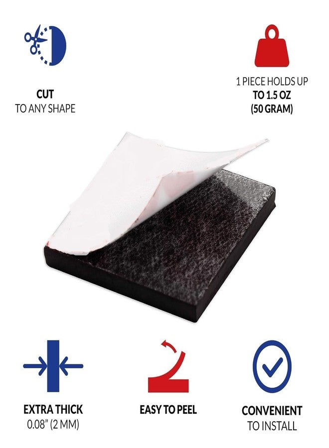 BerryBox 30 Pieces of Magnets with Self Adhesive | Flexible Sticky Magnets | Magnetic Stickers Tapes Peel Sticky Magnet - 2 inch X 2 inch - Hold Upto 50 Grams (30 Pieces) - Image 2